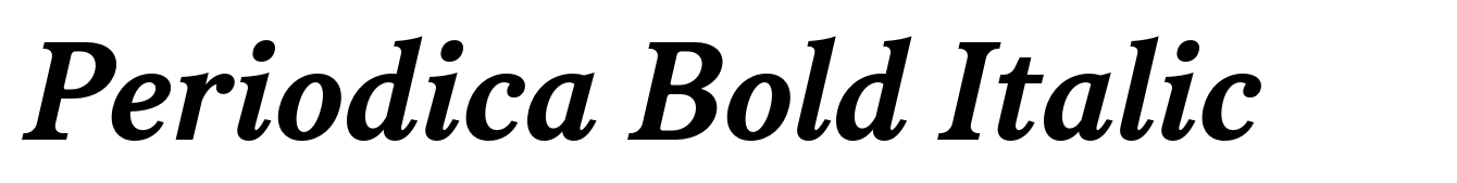 Periodica Bold Italic